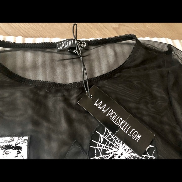 DOLLS KILL/ CURRENT MOOD POISON LOVE TOP NWT $50 M - Picture 4 of 14